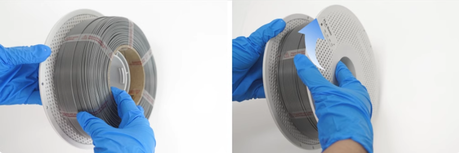 Step 2: Insert and lock the spool